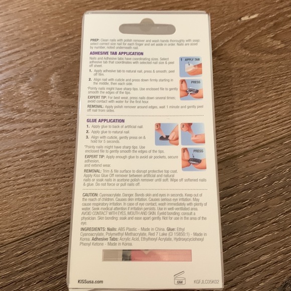 Kids Jelly Fantasy Ready-to-wear Gel Nail KGFJ04 Clear Pink Glitter 79952. New - Picture 3 of 3